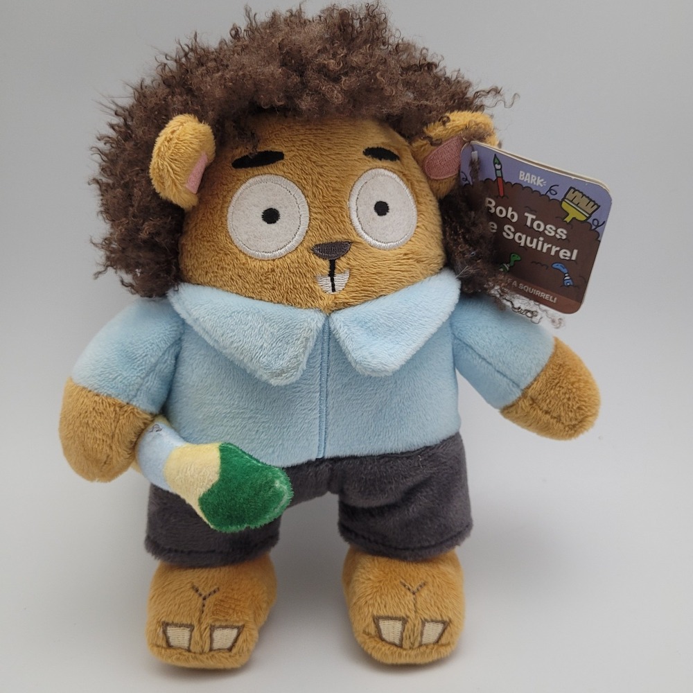 Bob Toss Ross Squirrel Academy Of Fine Arfs Squeak Plush Dog Toy Bark